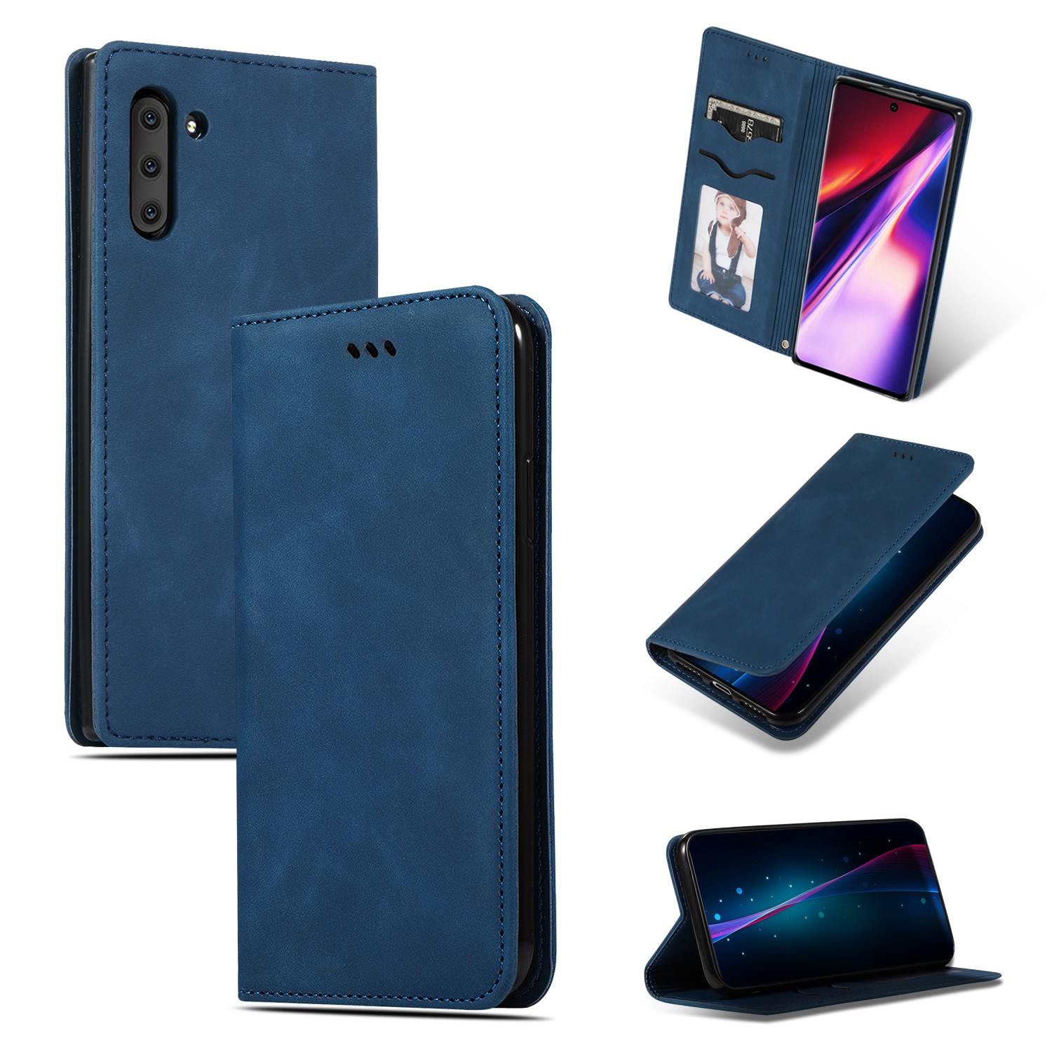 Business Style ümbris Xiaomi Redmi A7 4G mudelile, tumesinine
