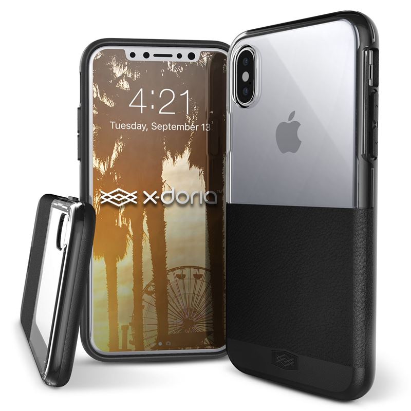 X-Doria Dash Leather ümbris seadmele iPhone X, must