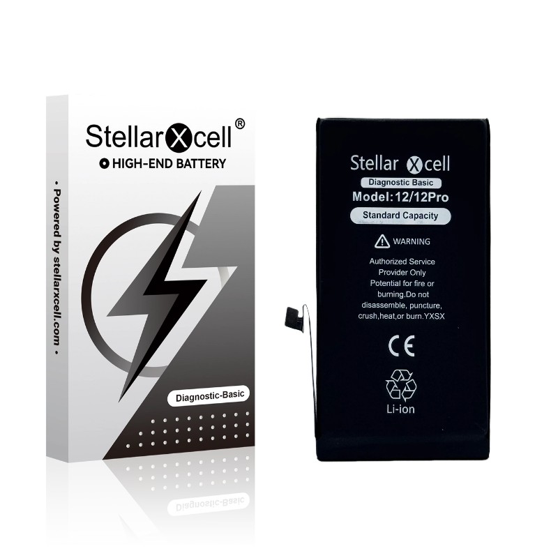Battery StellarXcell Diagnostic Apple iPhone 12/12 Pro 2815mAh (Standart Capacity + HQ Copy BMS)