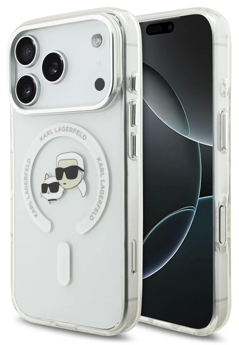 Чехол Karl Lagerfeld IML K&CH Heads Metal Frame MagSafe для Apple iPhone 17 Pro Max