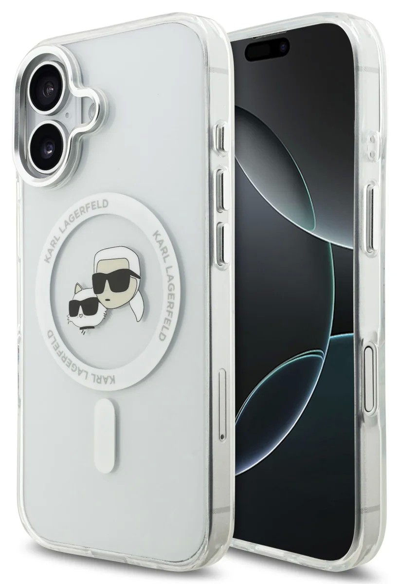 Чехол Karl Lagerfeld IML K&CH Heads Metal Frame MagSafe для Apple iPhone 17
