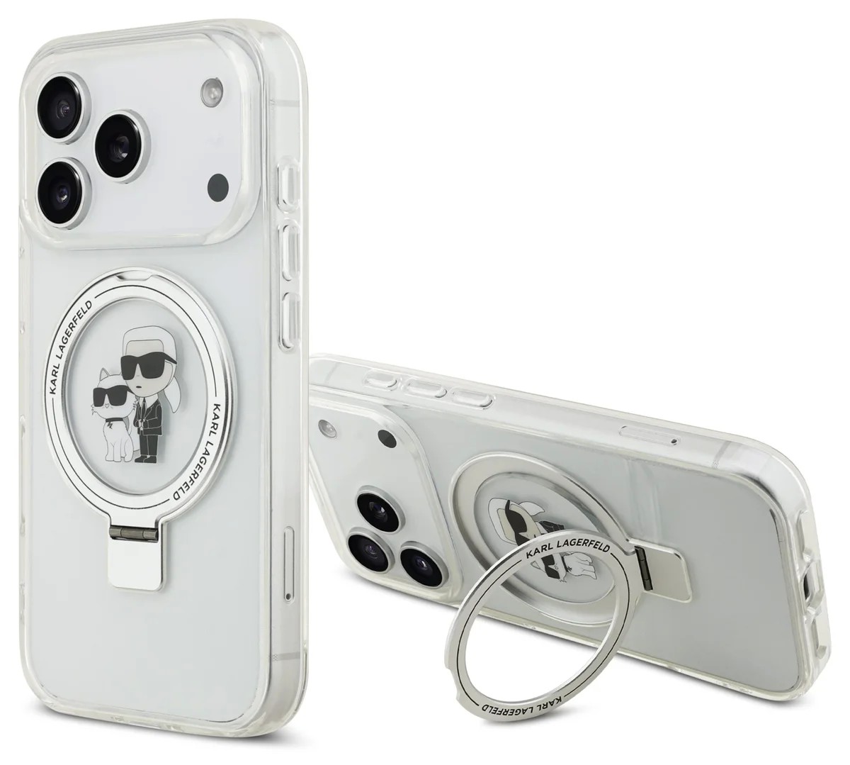 Чехол Karl Lagerfeld Ringstand Karl and Choupette MagSafe для Apple iPhone 17 Pro