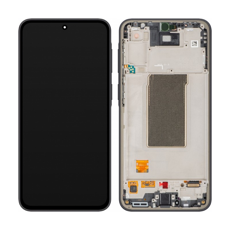 Samsung A37 5G (A376) originaalne ekraanimoodul puutepaneeli ja raamiga, Charcoal (hoolduspakend)