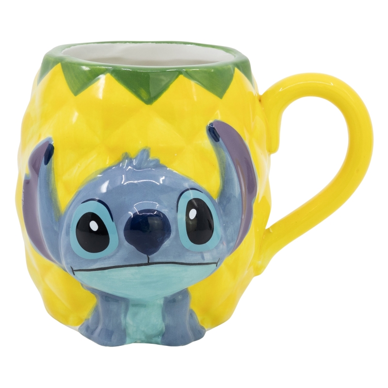 Disney Stitch Pineapple 3D keraamiline kruus kinkekarbis, 325 ml