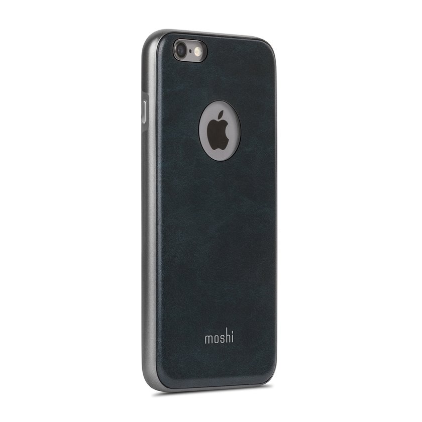 Moshi iGlaze Napa vegannahast tagaküljega hübriidümbris seadmele iPhone 6s Plus / 6 Plus, Midnight Blue värvitoonis