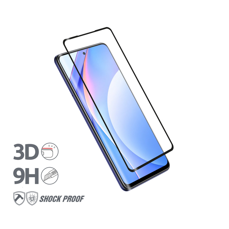 Crong 3D Armor Glass Full Glue 9H karastatud ekraanikaitseklaas seadmele Xiaomi Mi 10T Lite