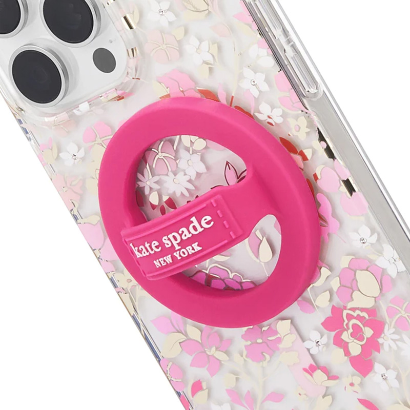 Kate Spade New York Magnetic Loop Grip MagSafe'i magnetiline sõrmehoidik telefonile, „Pom Pom Pink“