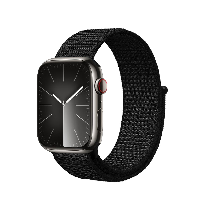 Crong Nylon Reflex Sport rihm Apple Watch 38 / 40 / 41 / 42 mm kellale, must