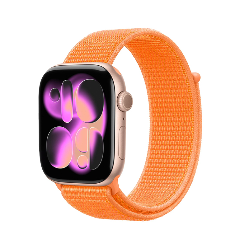 Crong Nylon Apple Watch spordirihm, 38/40/41/42 mm, Tropical Orange
