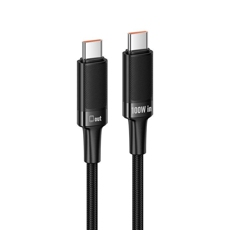 Hoco U153 Extreme USB-C–USB-C kaabel, PD, 5 A, 100 W, 1,2 m – must