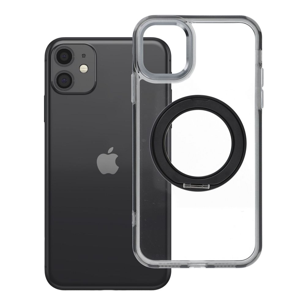 Case for iPhone 11 Frame Circle Stand compatible with MagSafe black