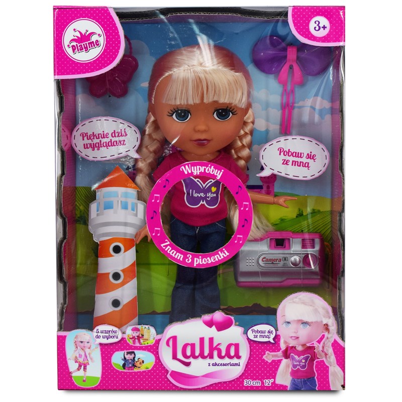 Playme Explorer nukk tarvikutega, 30 cm