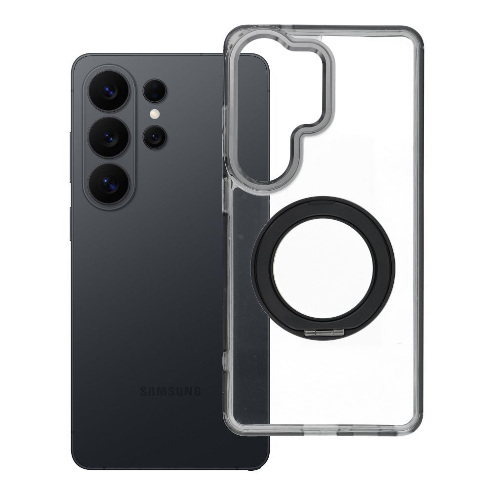 Case for Samsung S26 ULTRA Frame Circle Stand compatible with MagSafe black