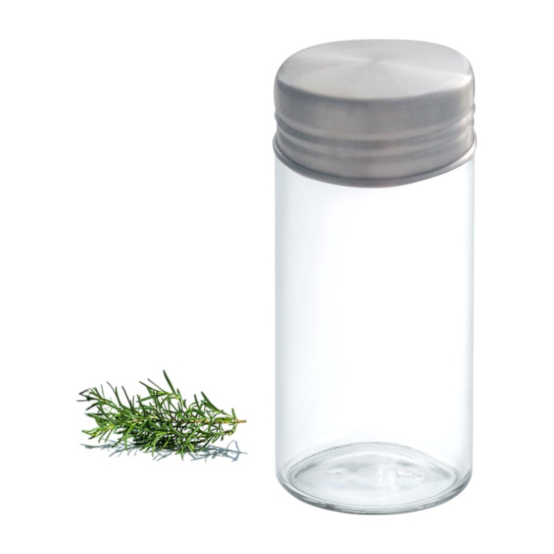 Küchenprofi klaasist maitseainepurk roostevabast terasest kaanega, 9,3 × 4 cm