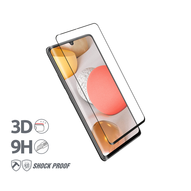 Crong 3D Armor Glass Full Glue 9H karastatud ekraanikaitseklaas seadmele Samsung Galaxy A42 5G