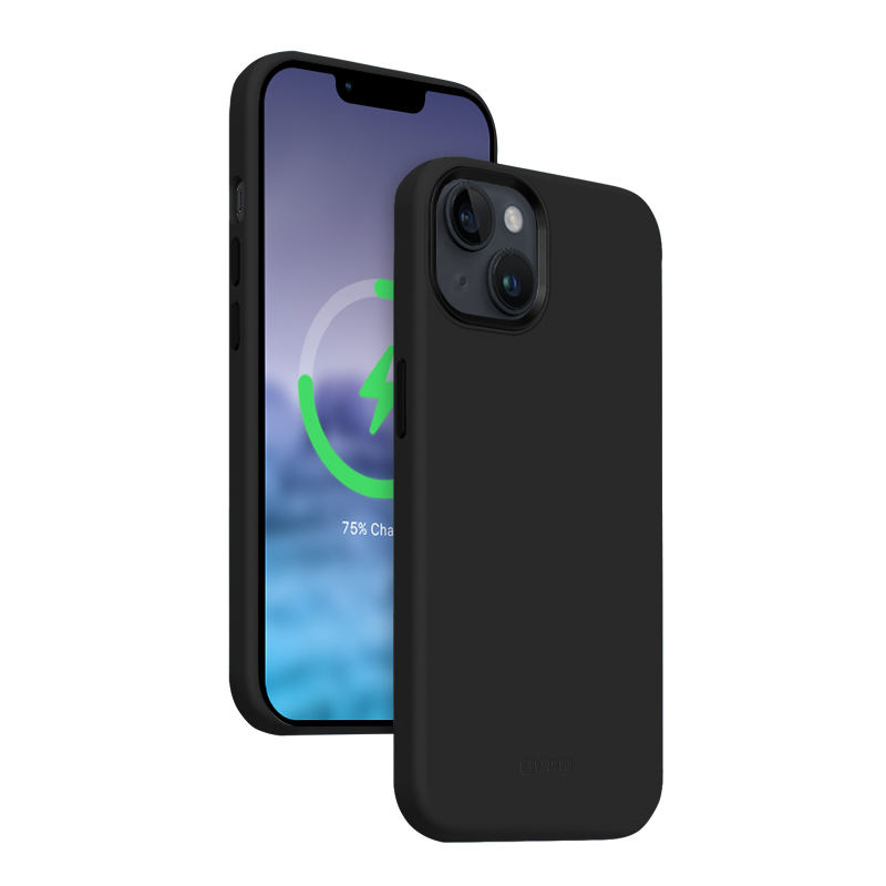 Crong Color Cover LUX Magnetic ümbris seadmele iPhone 15 Plus, MagSafe'iga ühilduv, must