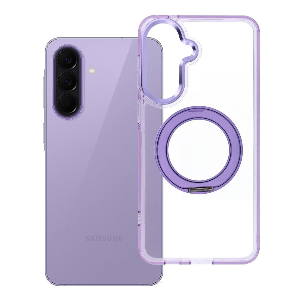 Case for Samsung A57 Frame Circle Stand compatible with MagSafe purple