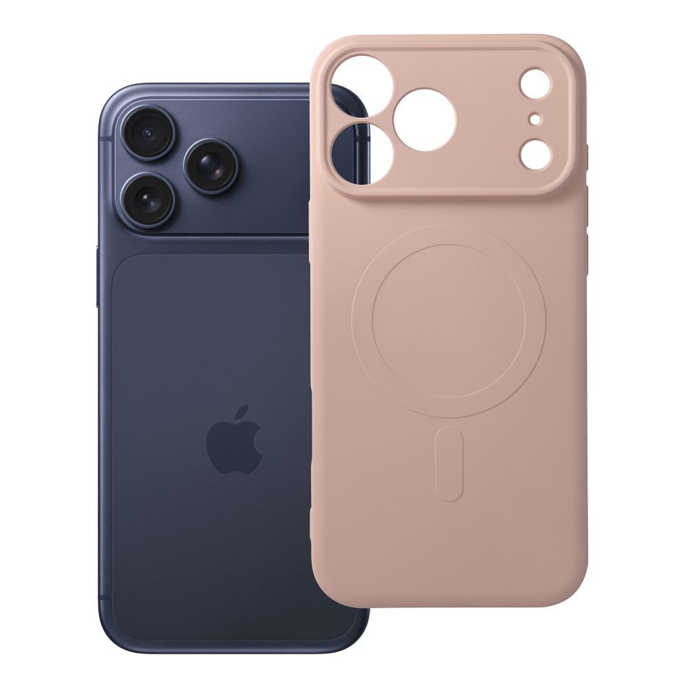 Silikoonist Mag Cover ümbris mudelile iPhone 17 Pro Max / 18 Pro Max, MagSafe'iga ühilduv kaamerakaitsega – roosa