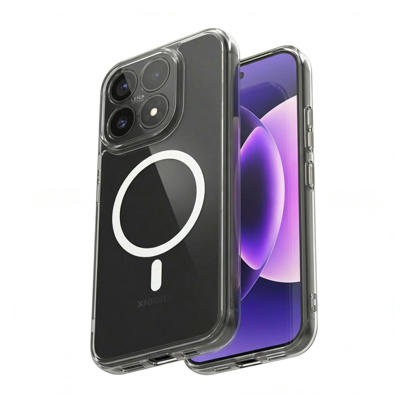 Crong Hybrid Clear Magnetic MagSafe ümbris seadmele Xiaomi 17, läbipaistev