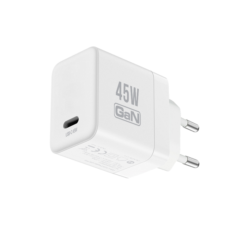 Crong Ultra Compact GaN USB-C seinalaadija, 45 W PD 3.0, PPS, valge