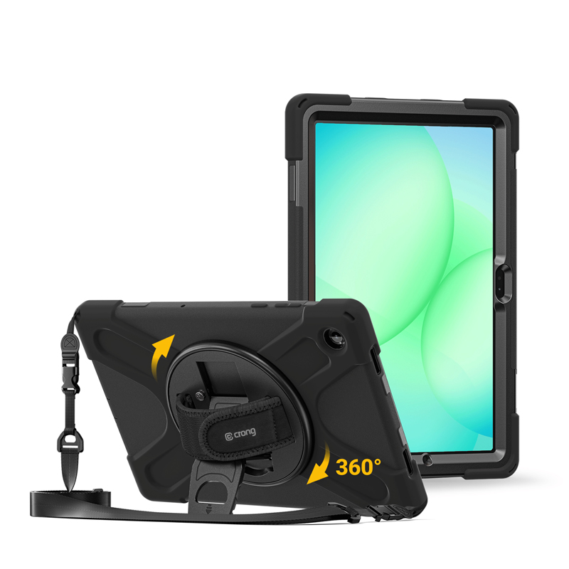 Усиленный чехол Crong Defender Plus для Samsung Galaxy Tab A11+ 10,9″ (X230/X235/X236), чёрный