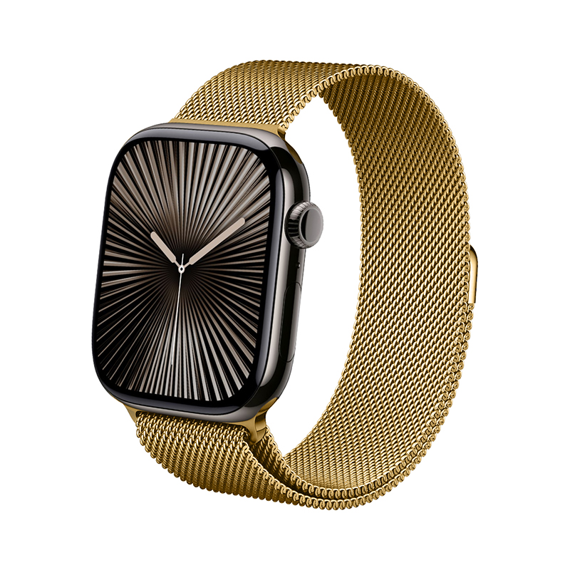 Crong Milano Steel roostevabast terasest rihm Apple Watch 44 / 45 / 46 / 49 mm kellale, kuldne
