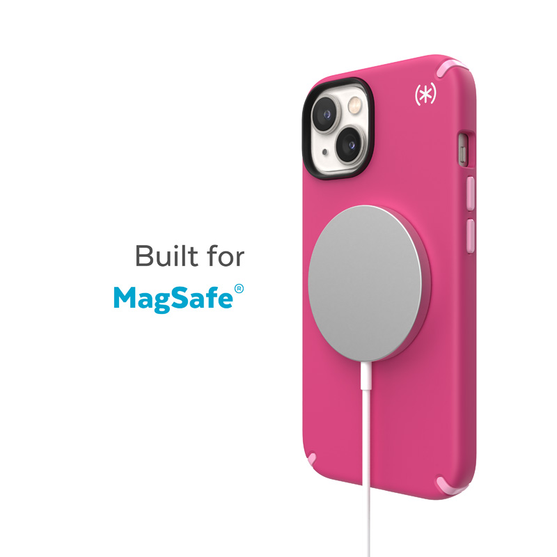 Speck Presidio2 Pro + MagSafe ümbris seadmele iPhone 15 Plus / 14 Plus, Microban mikroobivastase kaitsega, Digital Pink / Blossom Pink / White värvikombinatsioon