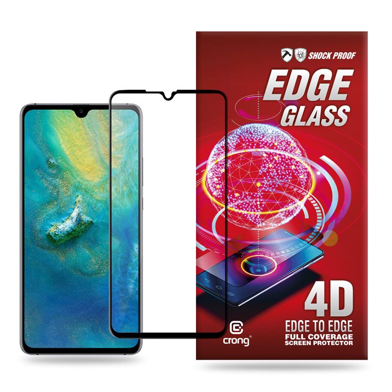 Crong Edge Glass Full Glue Edge-to-Edge 9H karastatud ekraanikaitseklaas seadmele Huawei Mate 20