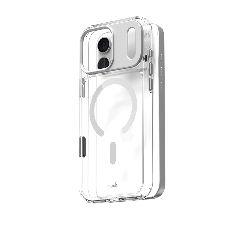 Moshi iGlaze MagSafe ümbris seadmele iPhone 17 Pro Max, Luna Silver värvitoonis