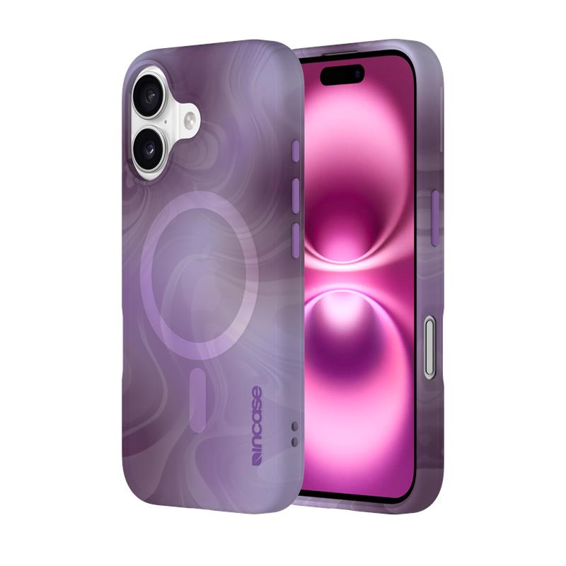 Incase Halo Case MagSafe'i toega ümbris iPhone 16-le, Oil Slick Lilac värvitoonis