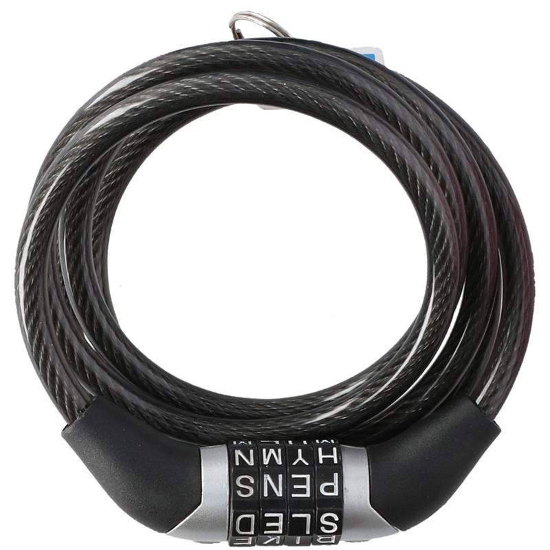 Dunlop numbrikoodiga jalgrattalukk, must