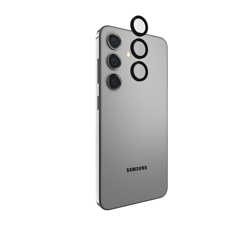 Case-Mate Aluminum Ring Lens Protector kaameraobjektiivide kaitseklaas seadmele Samsung Galaxy S24, must