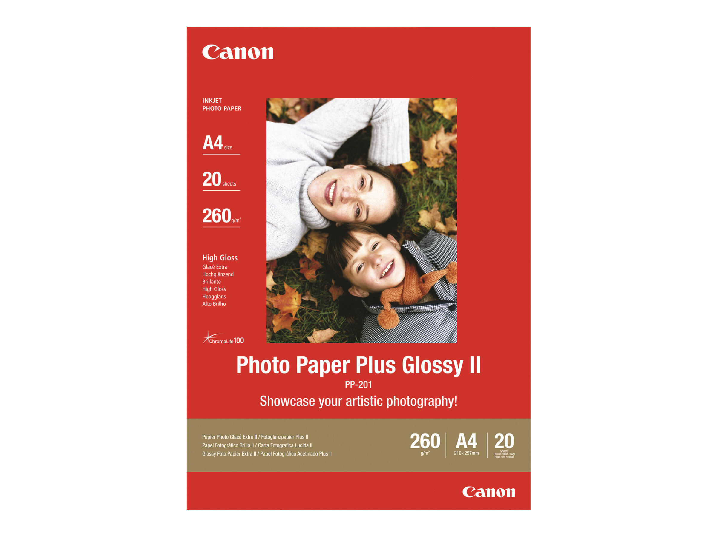 Canon PP-201 läikiv fotopaber, 5x7 in, 20 lehte