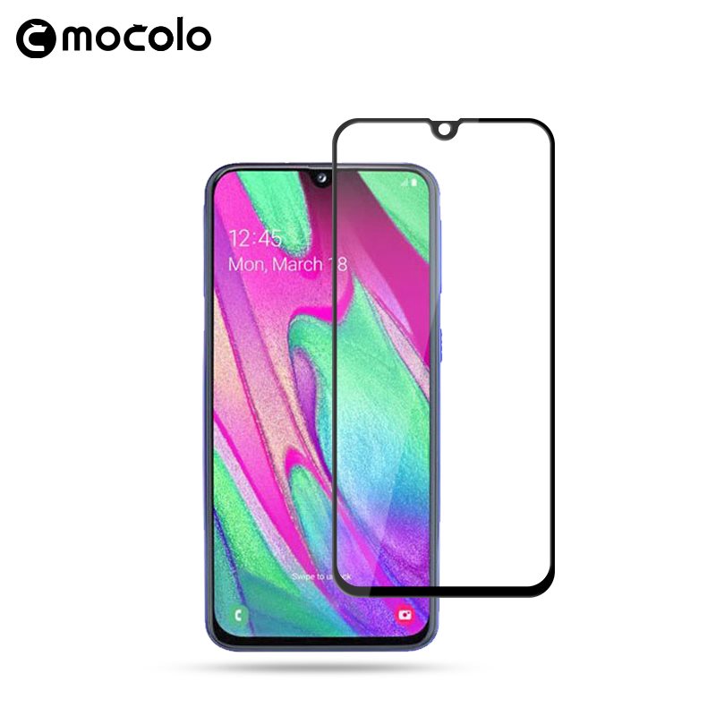 Mocolo 3D 9H Full Glue karastatud ekraanikaitseklaas seadmele Samsung Galaxy A40, musta raamiga