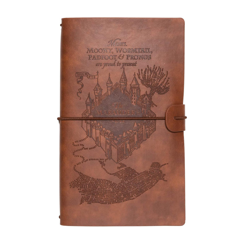 Harry Potter nahast reisimärkmik, 12 × 19,6 cm, pruun