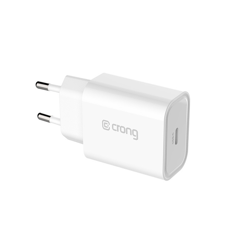 Crong USB-C Travel Charger 20 W PD seinalaadija, valge