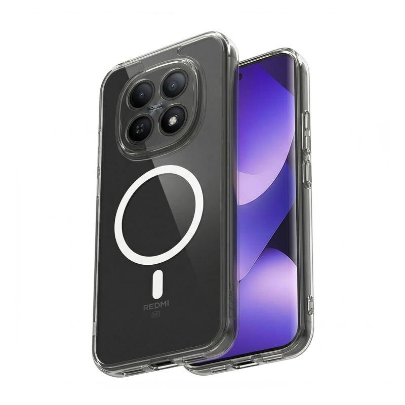 Crong Hybrid Clear Magnetic MagSafe ümbris seadmele Xiaomi Redmi Note 15 Pro+, läbipaistev