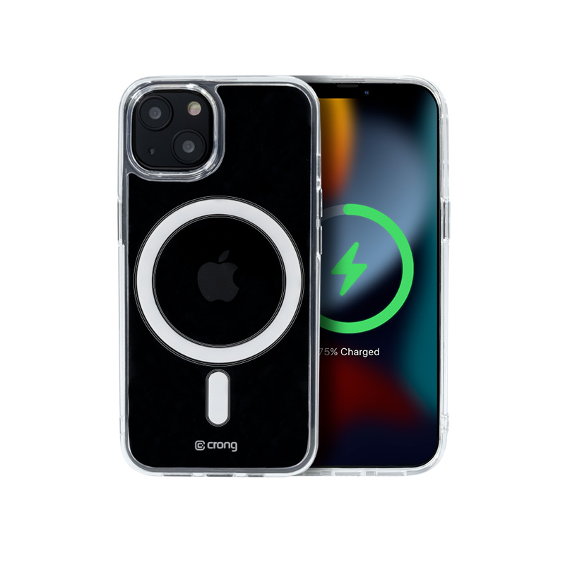 Crong Clear MAG Cover ümbris seadmele iPhone 13 Mini, MagSafe'iga ühilduv, läbipaistev