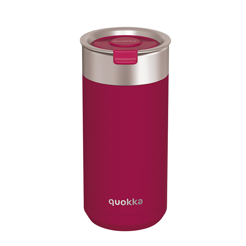 Quokka Boost Coffee Tumbler roostevabast terasest termokruus sõelaga, 400 ml, Maroon