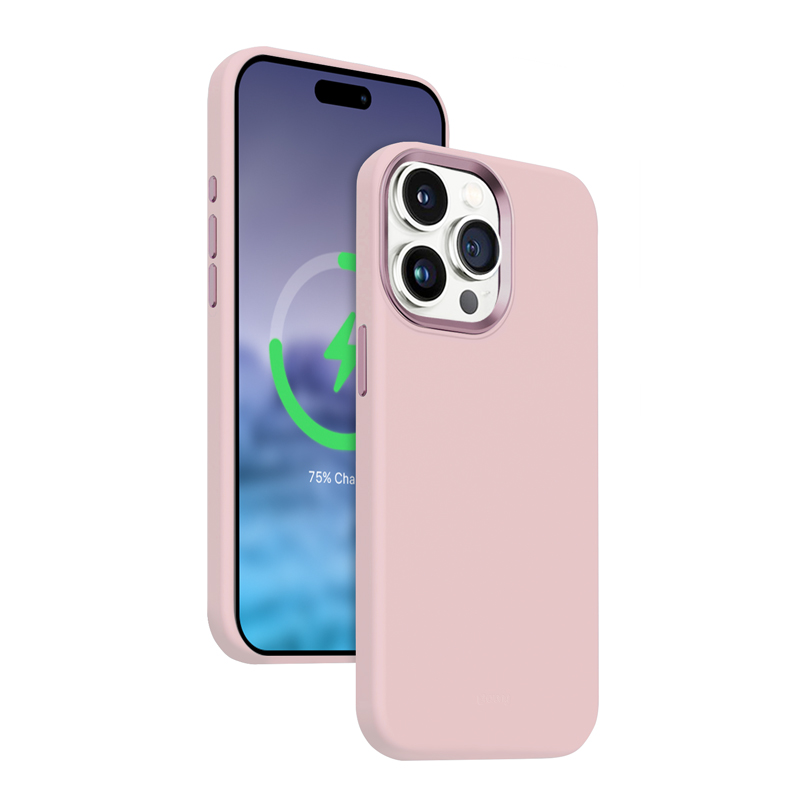Crong Color Cover LUX Magnetic ümbris seadmele iPhone 15 Pro, MagSafe'iga ühilduv, roosa