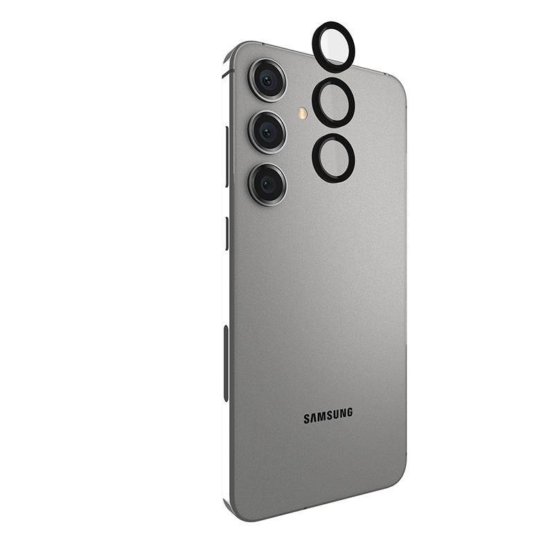 Case-Mate Aluminum Ring Lens Protector kaameraobjektiivide kaitseklaas seadmele Samsung Galaxy S24+, must