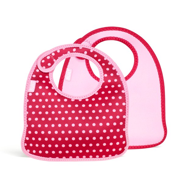 BUILT Mess Mate neopreenist pudipõllede komplekt väikelastele, 2 tk, Baby Pink Mini Dots