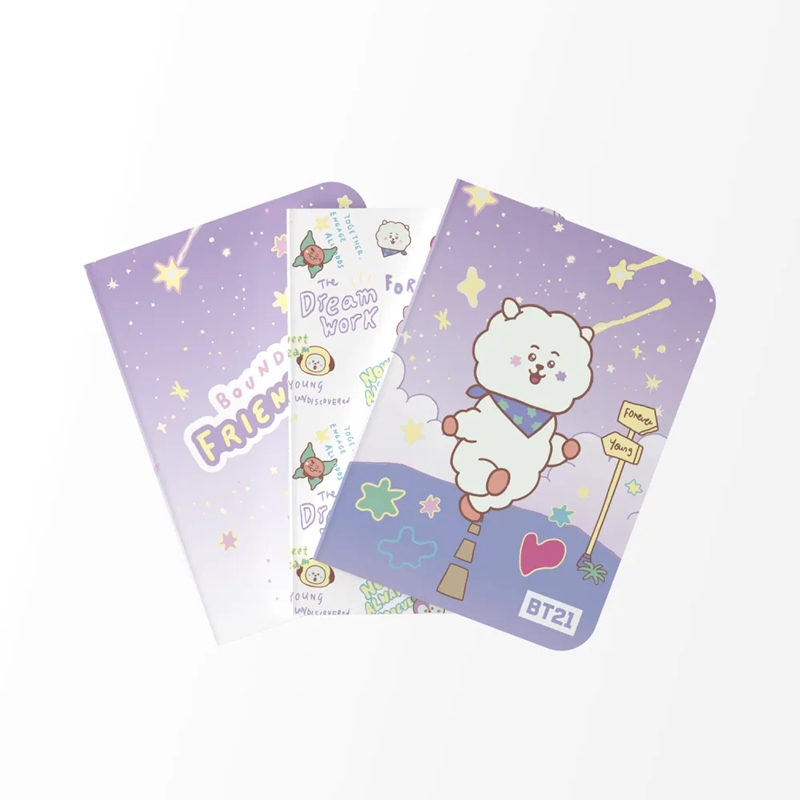 BT21 RJ A6 märkmike komplekt, 3 tk