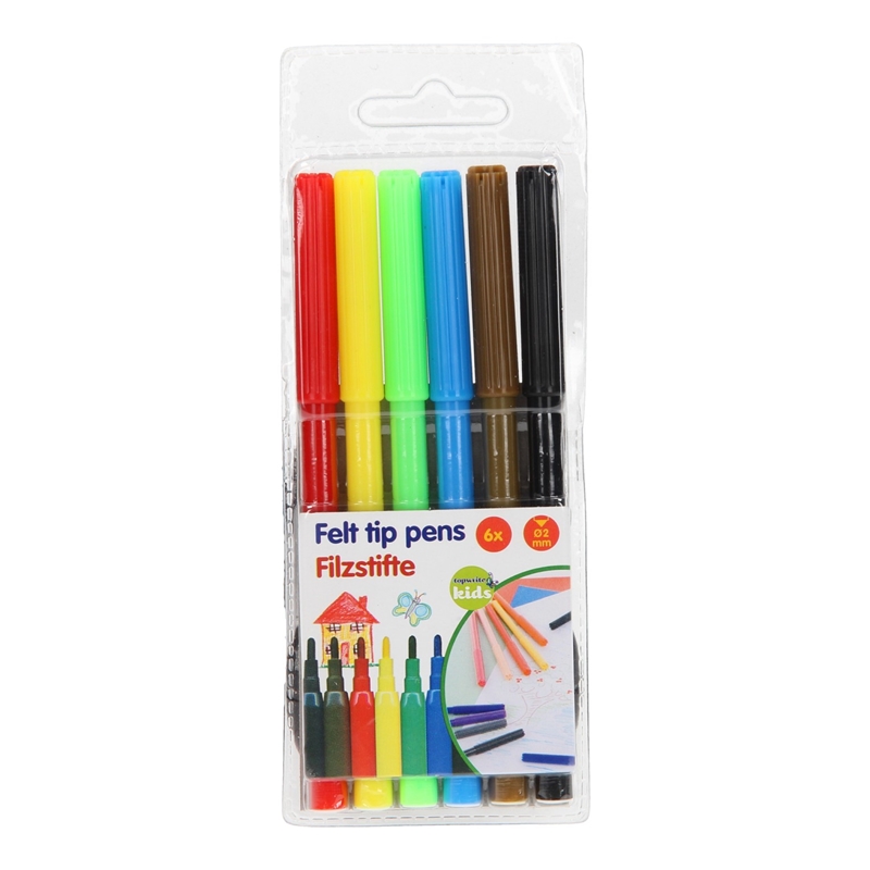 Topwrite viltpliiatsid, 6 tk