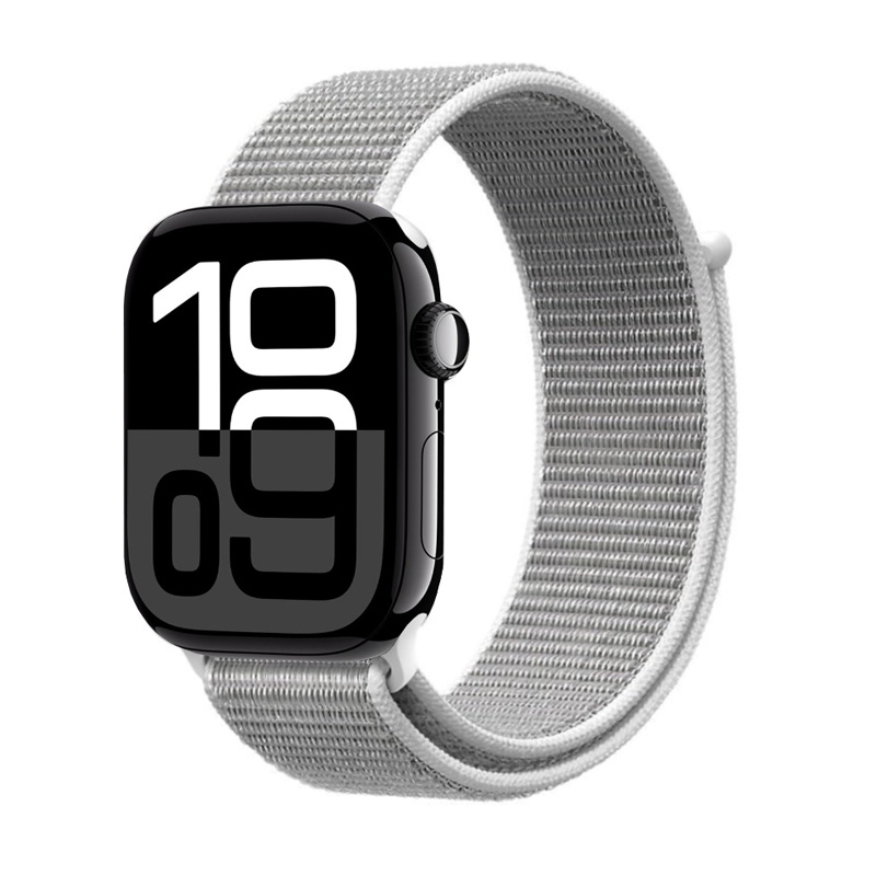 Crong Nylon Apple Watch spordirihm, 44/45/46/49 mm, hõbehall