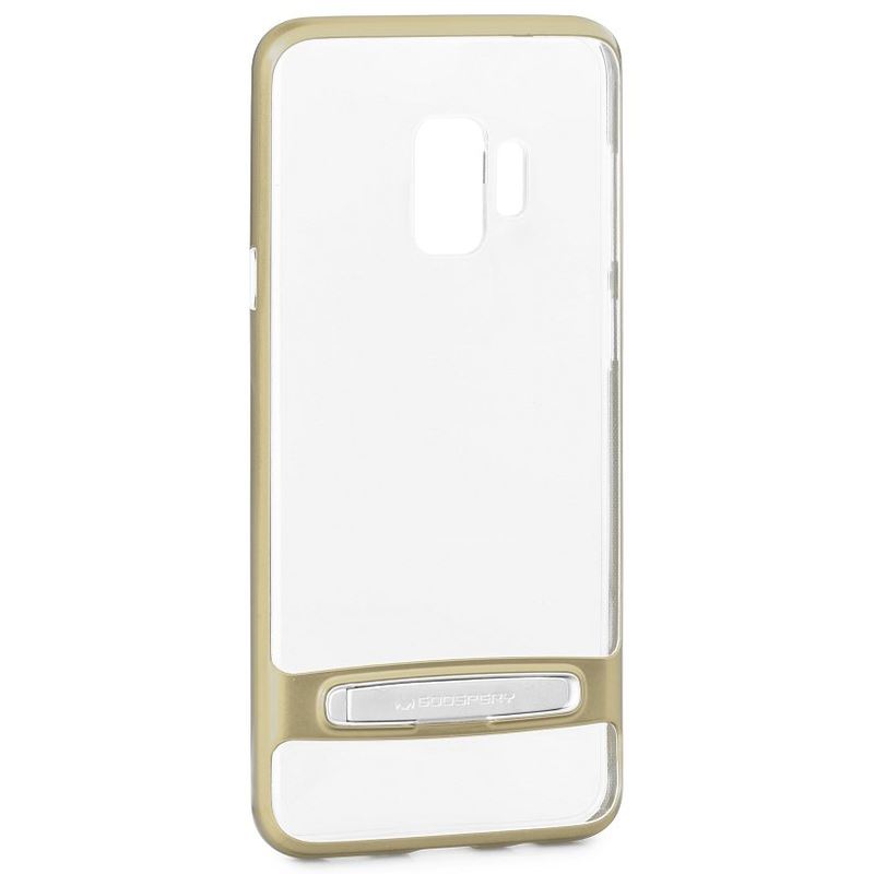 Mercury Dream Bumper ümbris seadmele Samsung Galaxy S9, metallist tugijalaga, kuldne