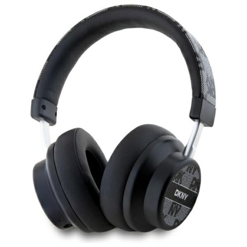 DKNY Checkered Pattern juhtmevabad kõrvapealsed Bluetooth 5.3 kõrvaklapid, mustad