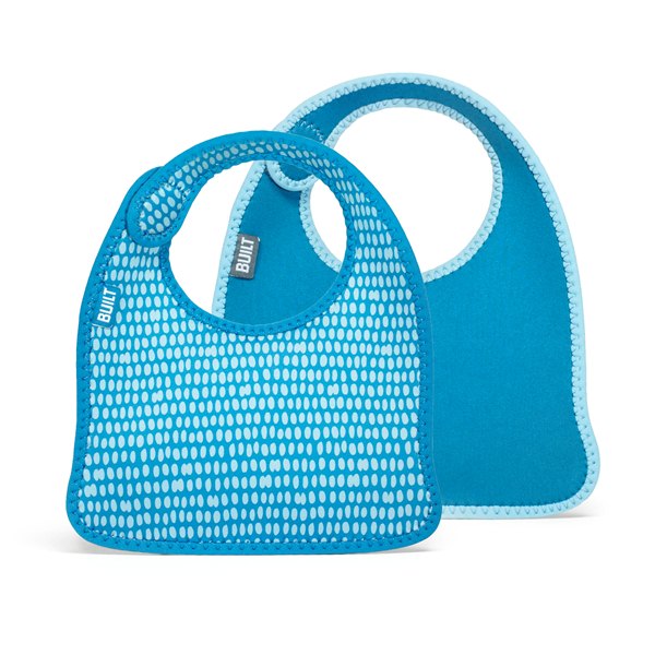 BUILT Mess Mate neopreenist pudipõllede komplekt väikelastele, 2 tk, Dribble Dots Blue