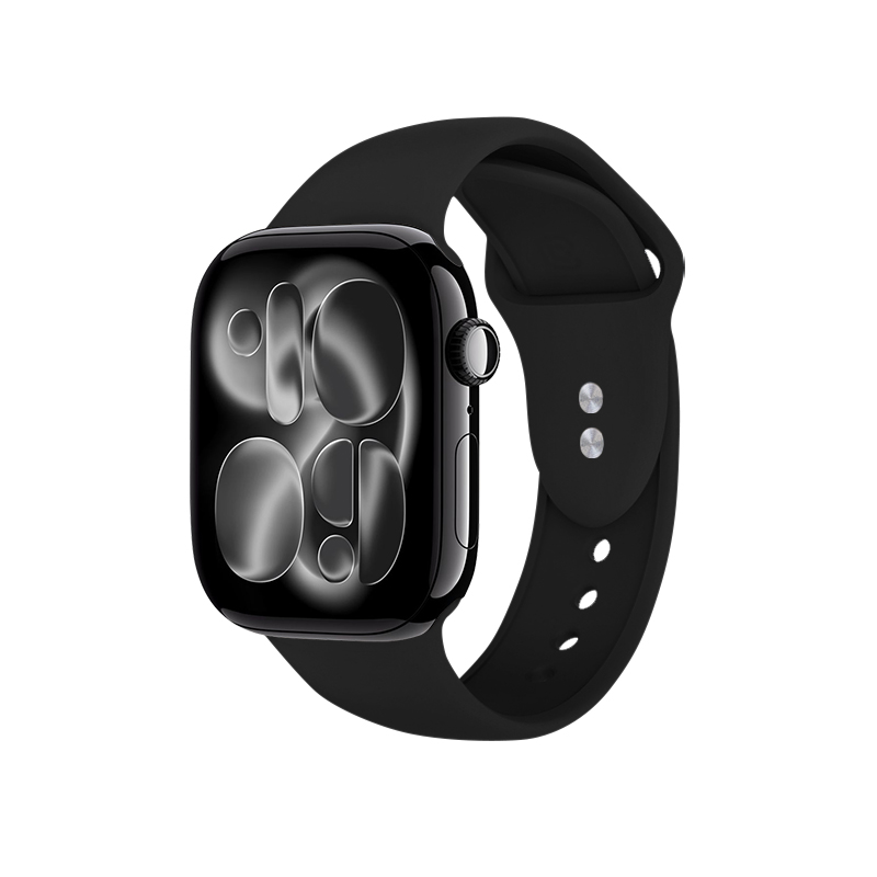 Crong Liquid Apple Watch rihm, 44/45/46/49 mm, must