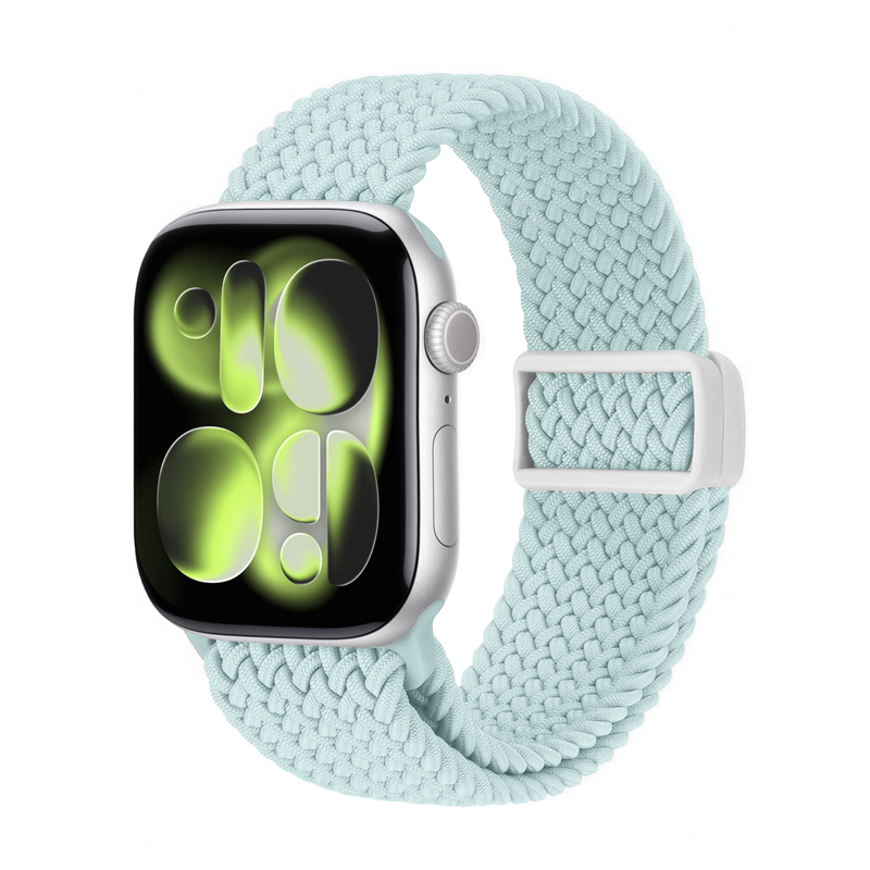 Crong Wave Band punutud Apple Watch rihm, 44/45/46/49 mm, mündiroheline